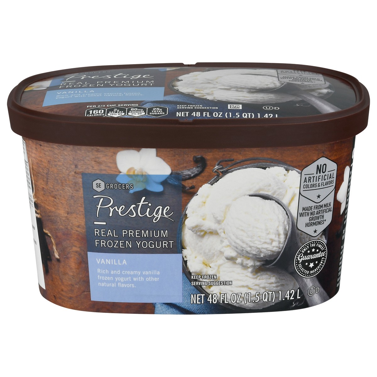 slide 9 of 13, Prestige Real Premium Vanilla Frozen Yogurt, 48 oz