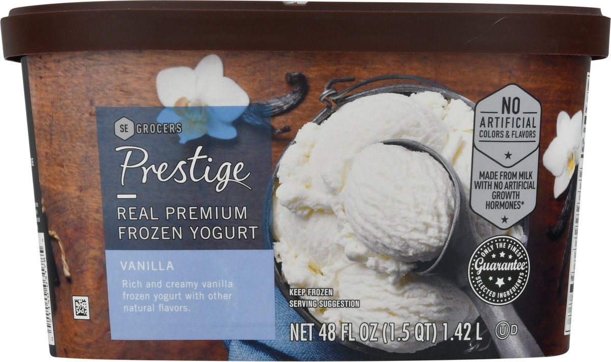 slide 5 of 13, Prestige Real Premium Vanilla Frozen Yogurt, 48 oz