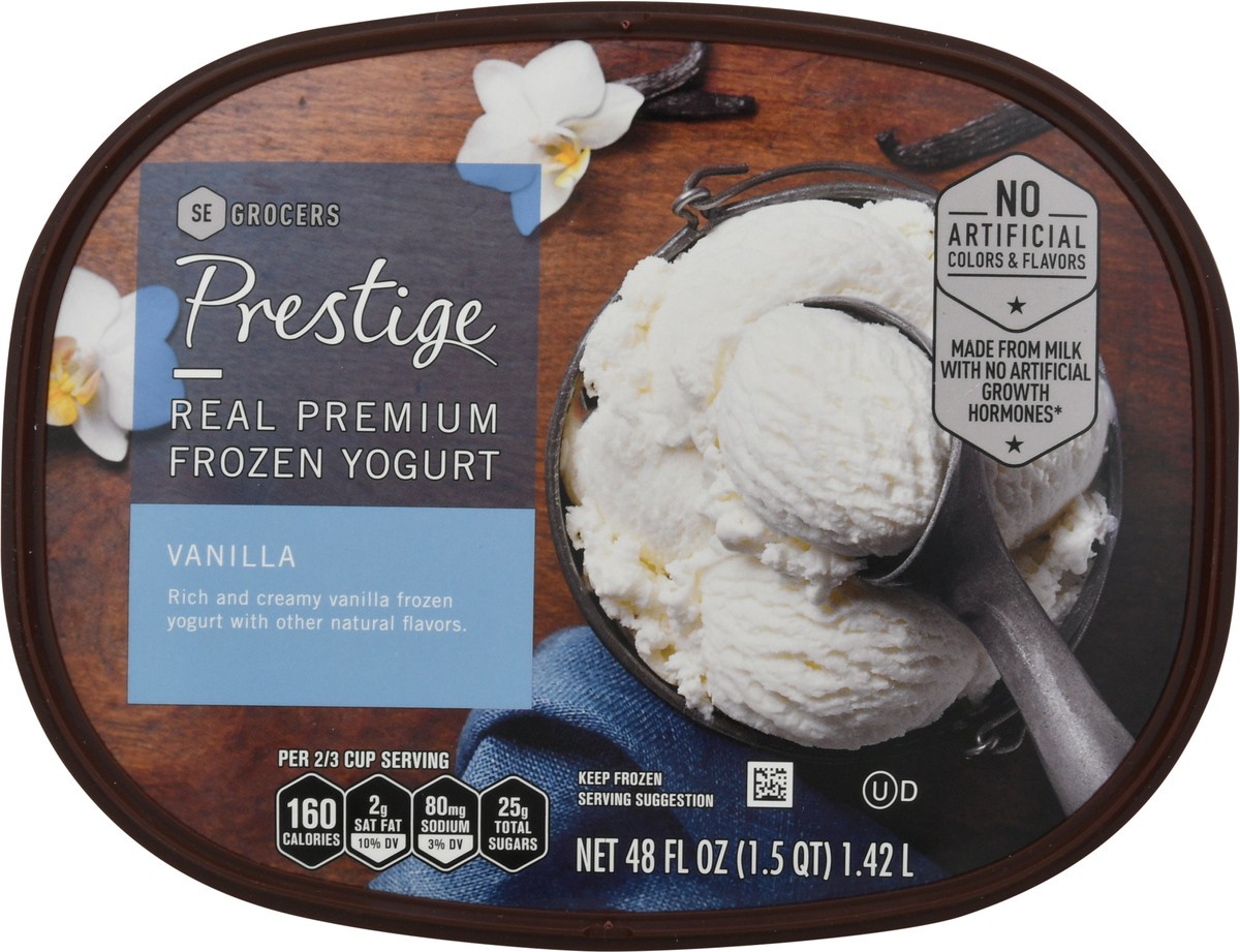 slide 7 of 13, Prestige Real Premium Vanilla Frozen Yogurt, 48 oz