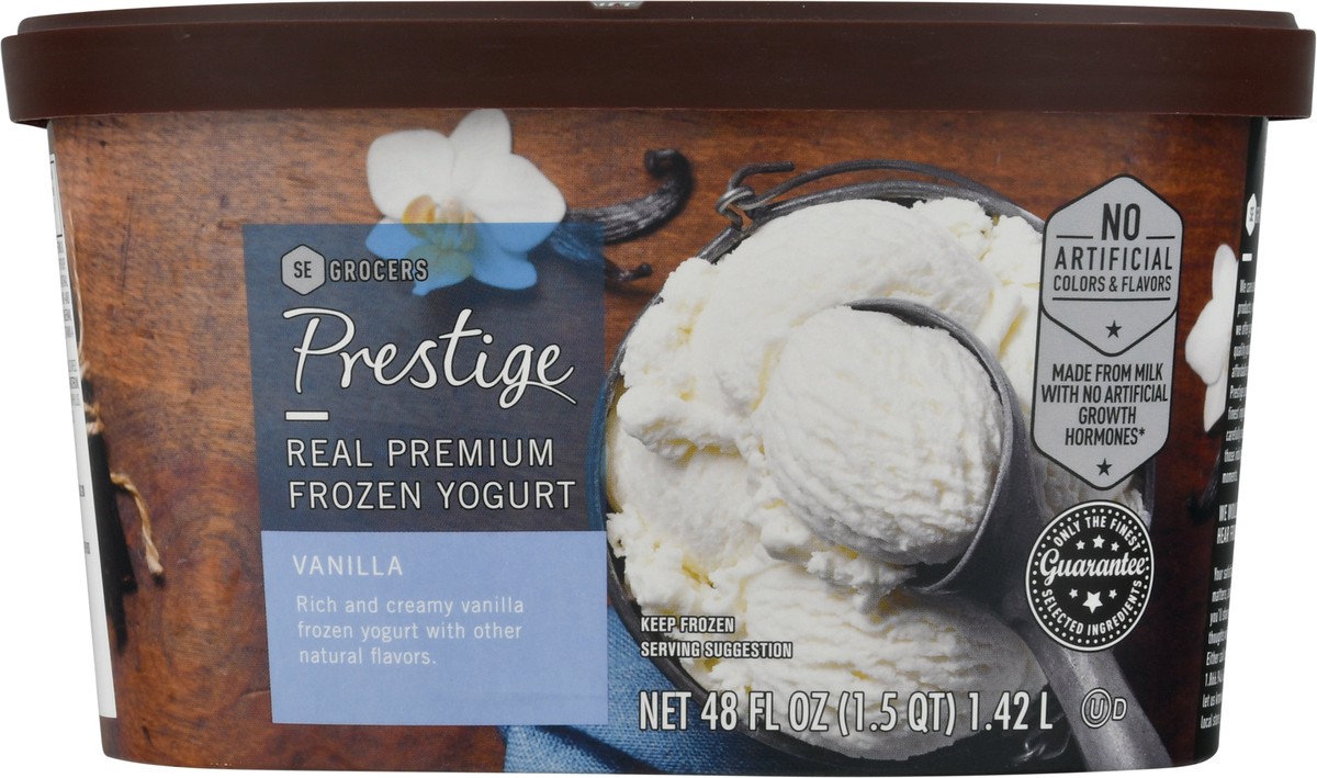 slide 6 of 13, Prestige Real Premium Vanilla Frozen Yogurt, 48 oz