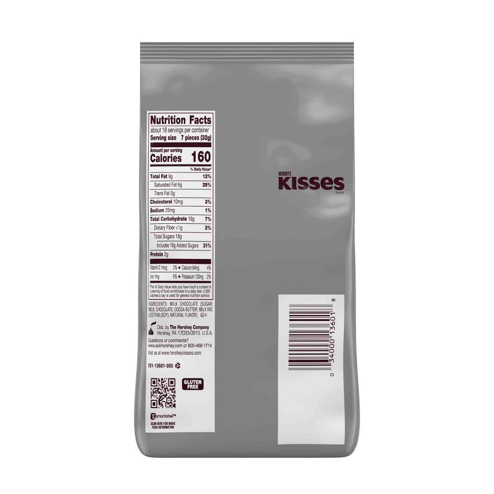 slide 2 of 6, Hershey's Kisses Milk Chocolate Family Bag, 19.75 oz