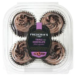 Frederik's by Meijer Triple Chocolate Filled Cupcakes, 11.7 oz