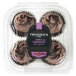 Frederik's by Meijer Triple Chocolate Filled Cupcakes, 11.7 oz