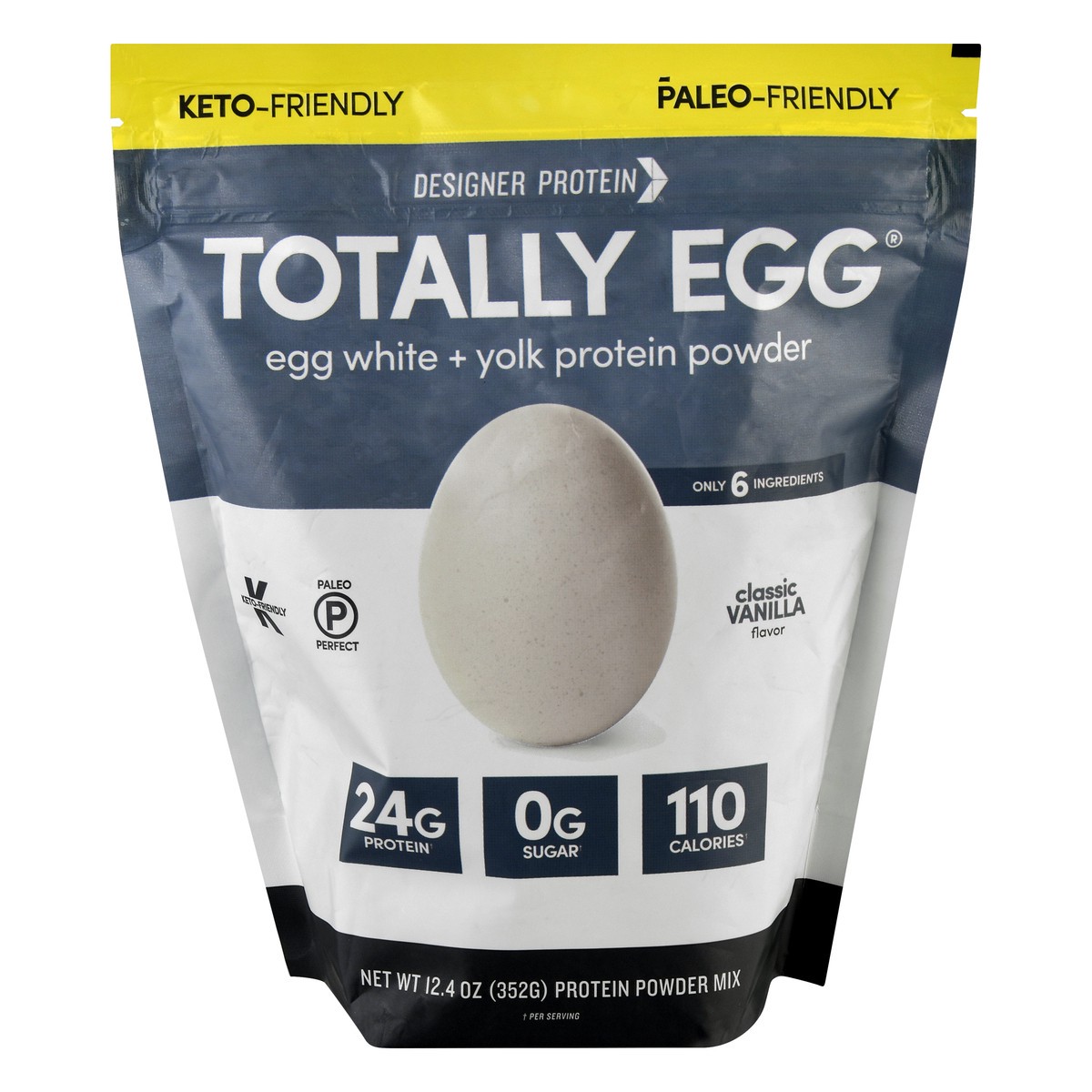 slide 7 of 13, Totally Egg Classic Vanilla Flavor Egg White + Yolk Protein Powder 12.4 oz, 12.4 oz