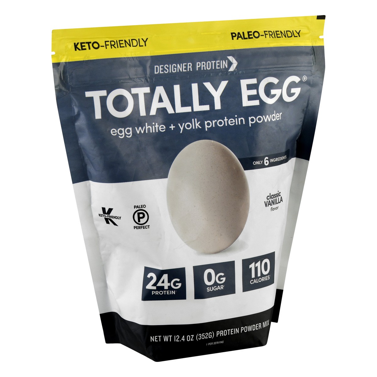 slide 10 of 13, Totally Egg Classic Vanilla Flavor Egg White + Yolk Protein Powder 12.4 oz, 12.4 oz