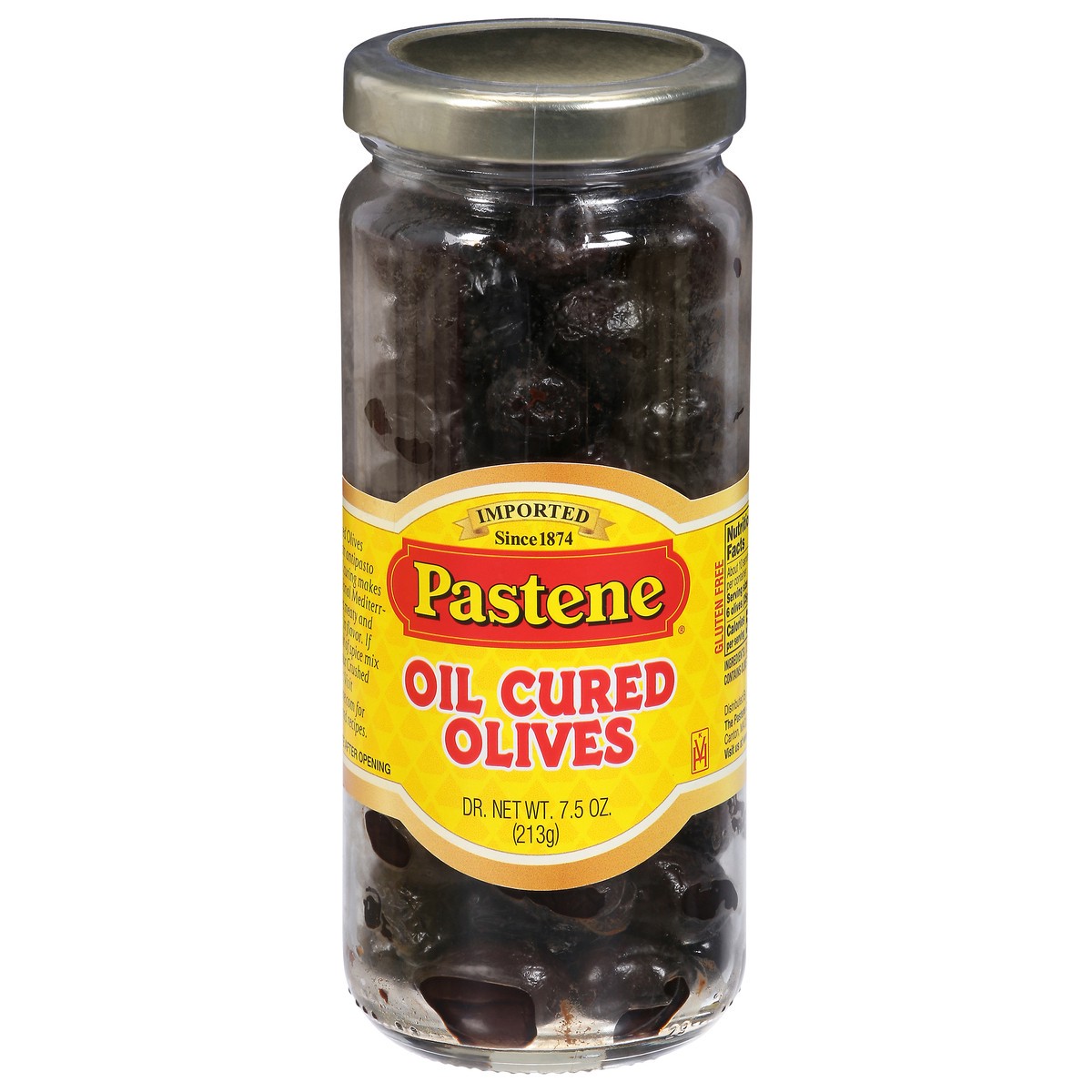 slide 1 of 9, Pastene Oil Cured Olives, 7.5 oz