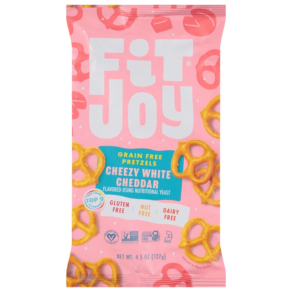 slide 1 of 2, Fitjoy Pretzels White Cheddar - 4.5 OZ, 4.5 oz