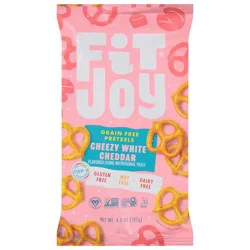 Fitjoy Pretzels White Cheddar - 4.5 OZ