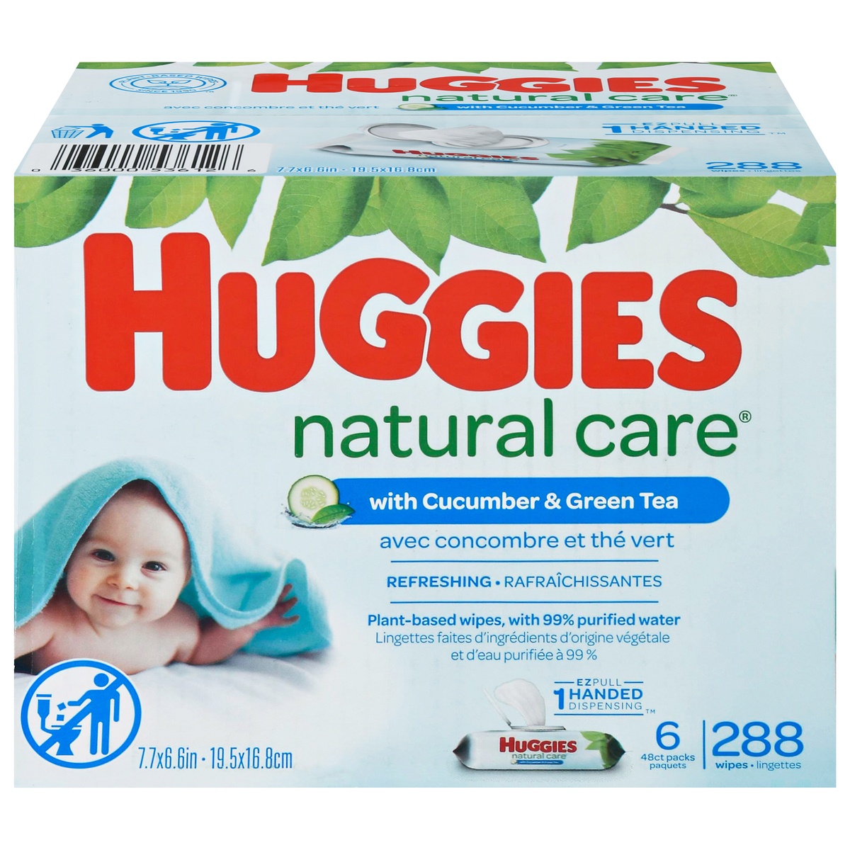 slide 1 of 1, Huggies Natural Care Refreshing Scented Baby Wipes, 6 pk; 48 ct