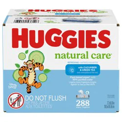 Huggies Natural Care Refreshing Baby Wipes, Scented, 6 Flip-Top Packs (288 Wipes Total)