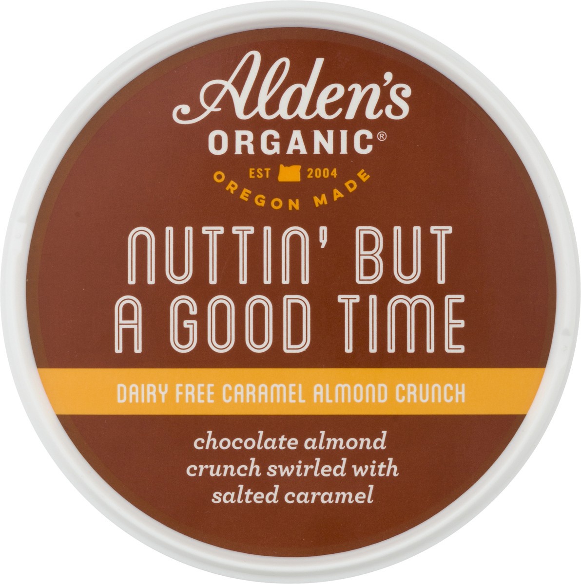 slide 4 of 11, Alden's Organic Dairy Free Caramel Almond Crunch, 14 oz