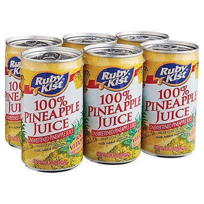 slide 1 of 1, Ruby Kist 100% Pineapple Juice, 6 ct; 5.5 fl oz