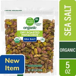 Simple Truth Organic Pistachio Kernels Dry Roasted with Sea Salt, 5 oz