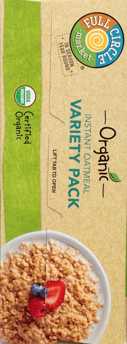 slide 13 of 14, Full Circle Market Organic Variety Pack Instant Oatmeal 8 ea, 8 ct