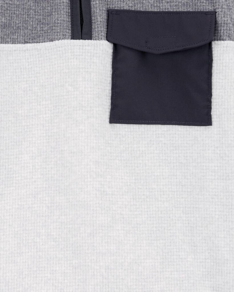 slide 2 of 2, Oshkosh Kid Colorblock Fleece Pullover - Gray Grey 10, 1 ct