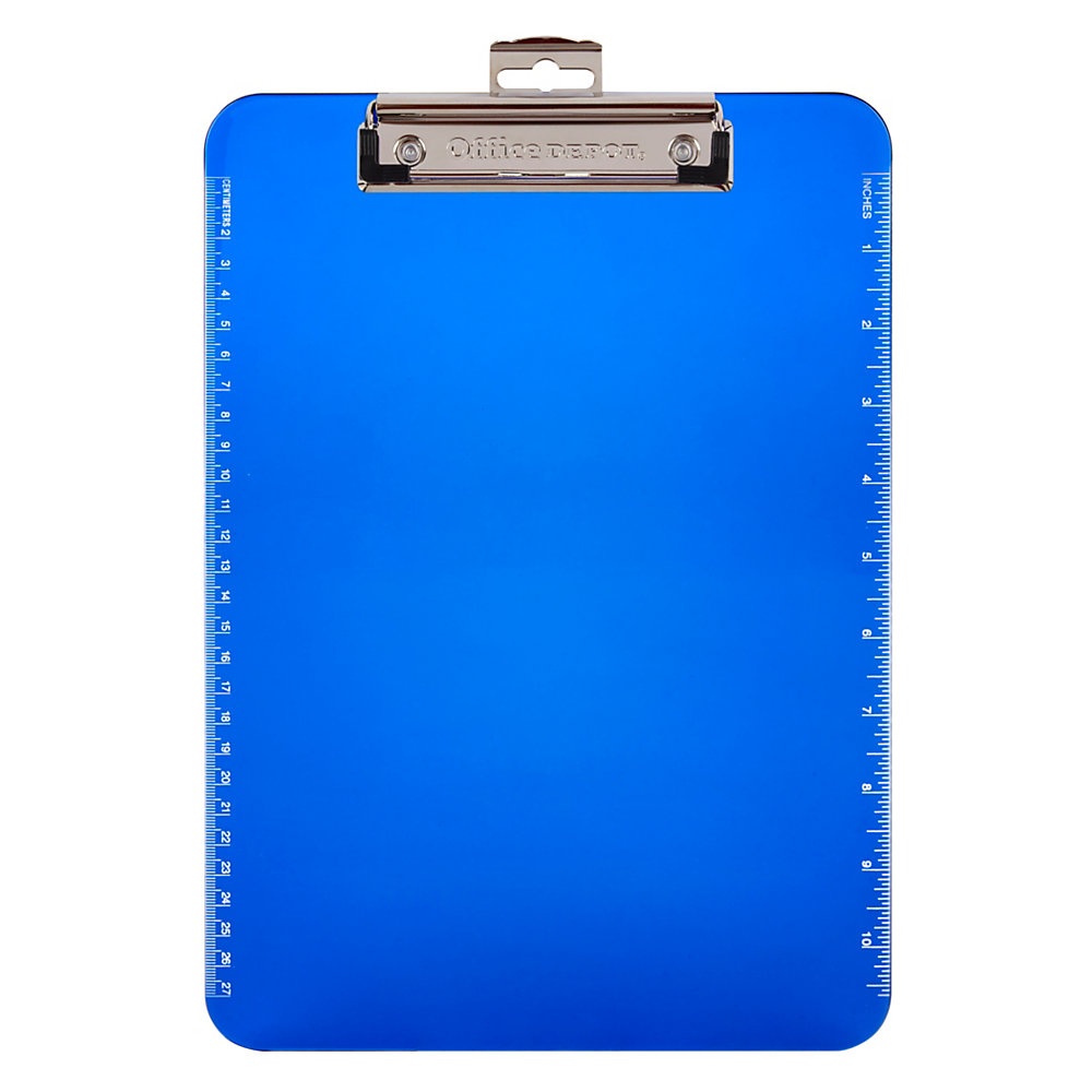 slide 1 of 1, Office Depot Brand Plastic Clipboard, Blue, 1 ct