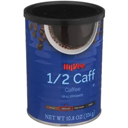 Hy-vee Medium Roast 1/2 Caff 100% Ground Coffee - 10.8 oz