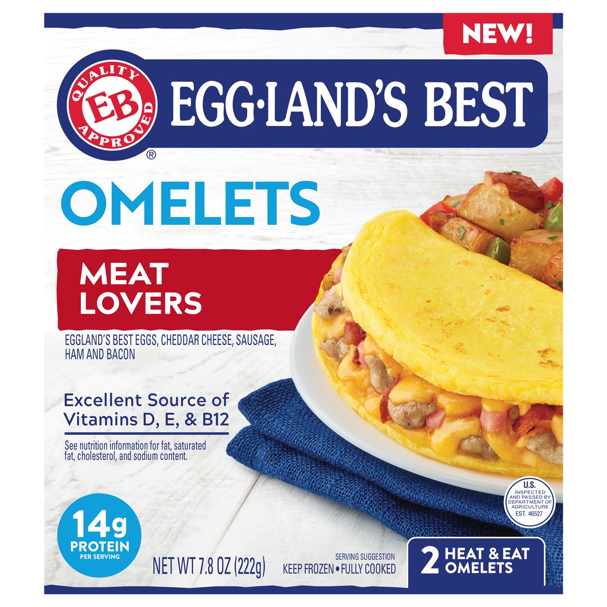 slide 1 of 10, Eggland's Best Meat Lover Omelet 7.8 Ounces, 7.8 oz