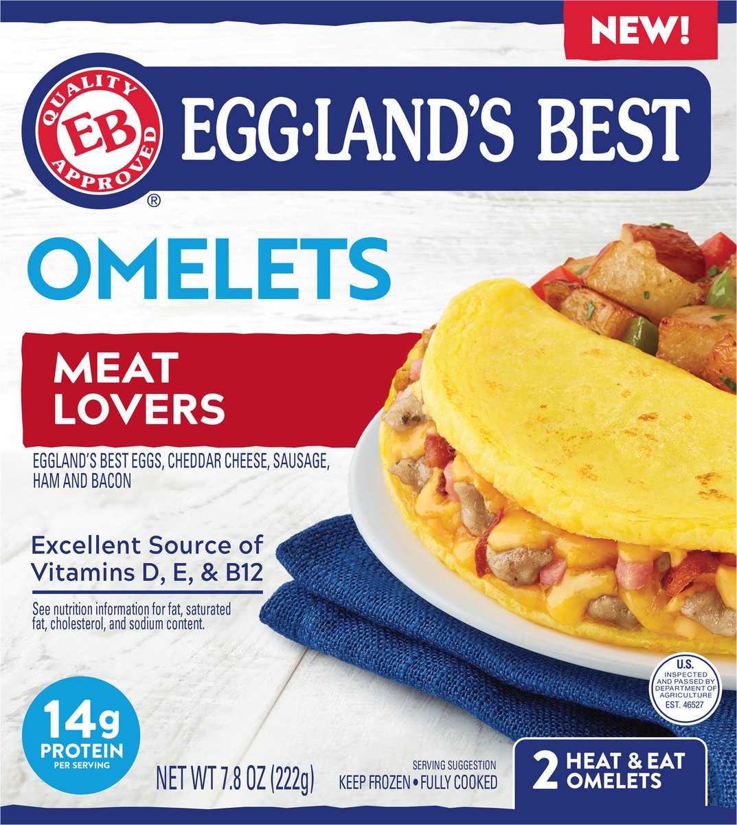 slide 8 of 10, Eggland's Best Meat Lover Omelet 7.8 Ounces, 7.8 oz