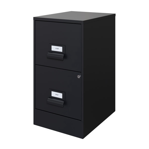 slide 5 of 5, Realspace 18 in 2-Drawer Metal Vertical File Cabinet - Black, 1 ct