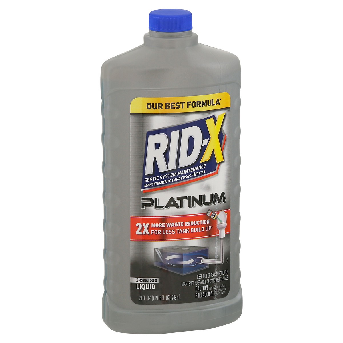 slide 3 of 13, RID-X Platinum Liquid Septic System Maintenance 24 fl oz, 24 fl oz