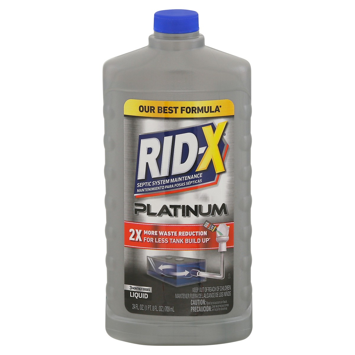 slide 8 of 13, RID-X Platinum Liquid Septic System Maintenance 24 fl oz, 24 fl oz
