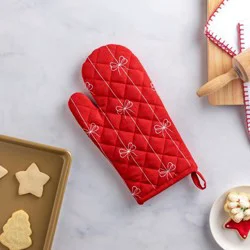 Hy-Vee Seasons Red Bow Oven Mitt