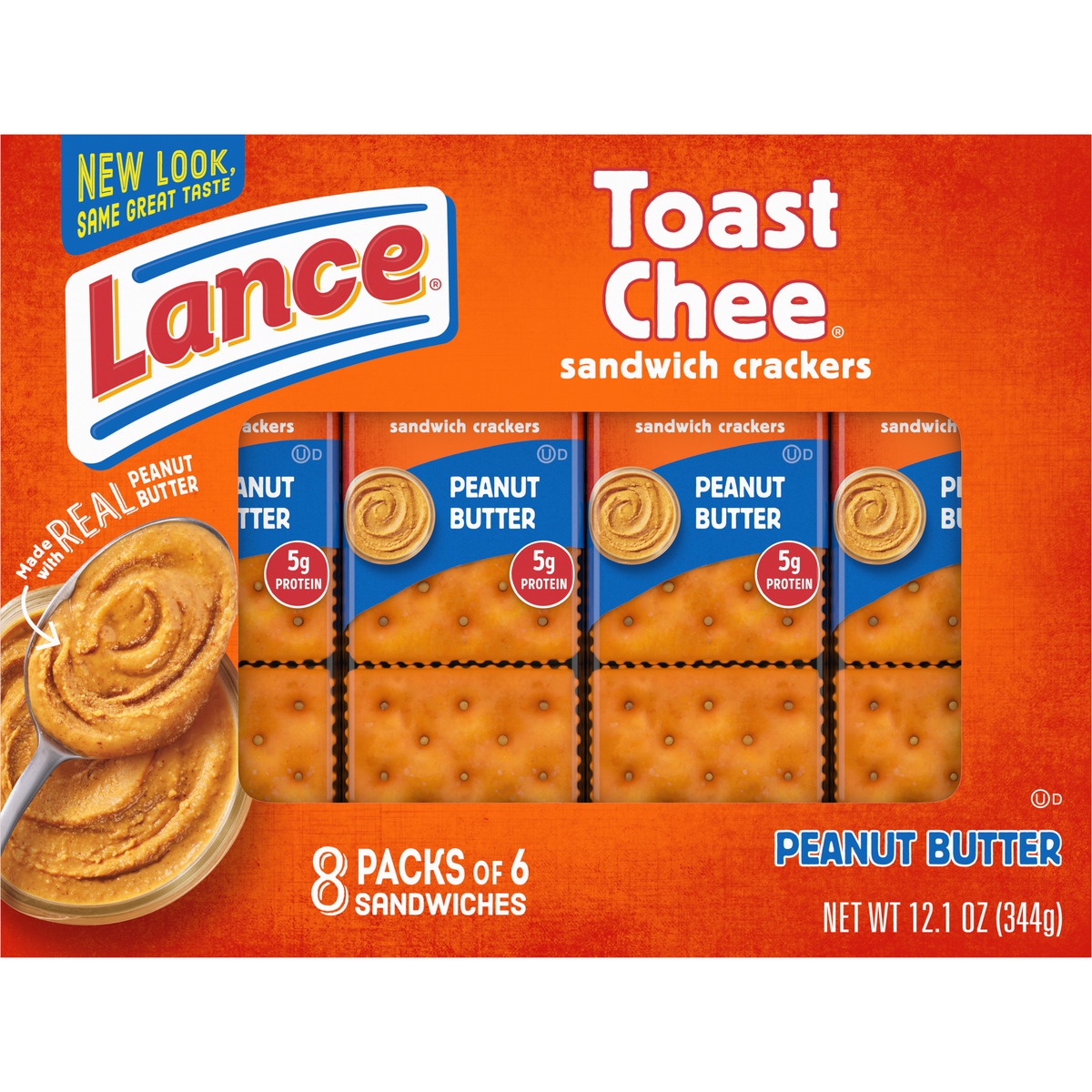 slide 9 of 11, Lance ToastChee Peanut Butter Sandwich Crackers, 8 ct