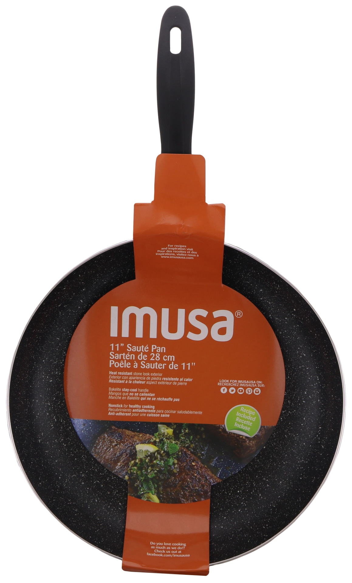 slide 1 of 1, IMUSA Blue Stone Fry Pan, 11 in