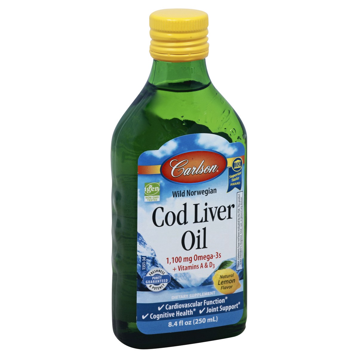 slide 9 of 12, Carlson Wild Norwegian Cod Liver Oil, 8.4 fl oz