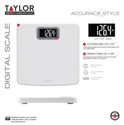 Taylor Digital Plastic Scale White