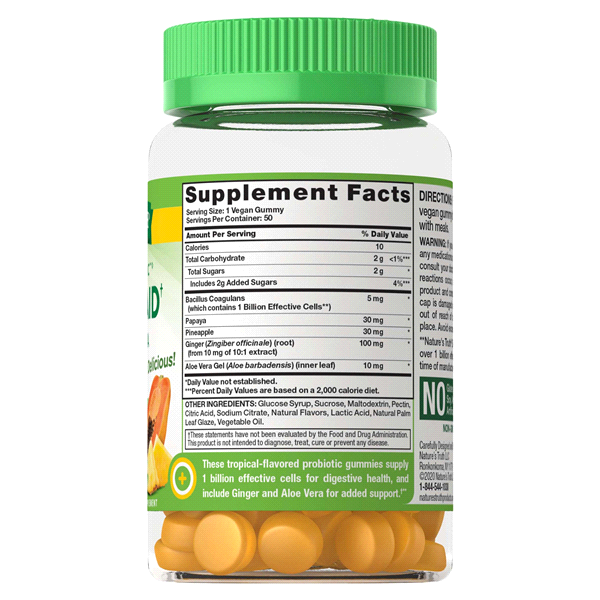 slide 12 of 13, Nature's Truth Probiotic Digestive Aid† Gummies, 50 ct