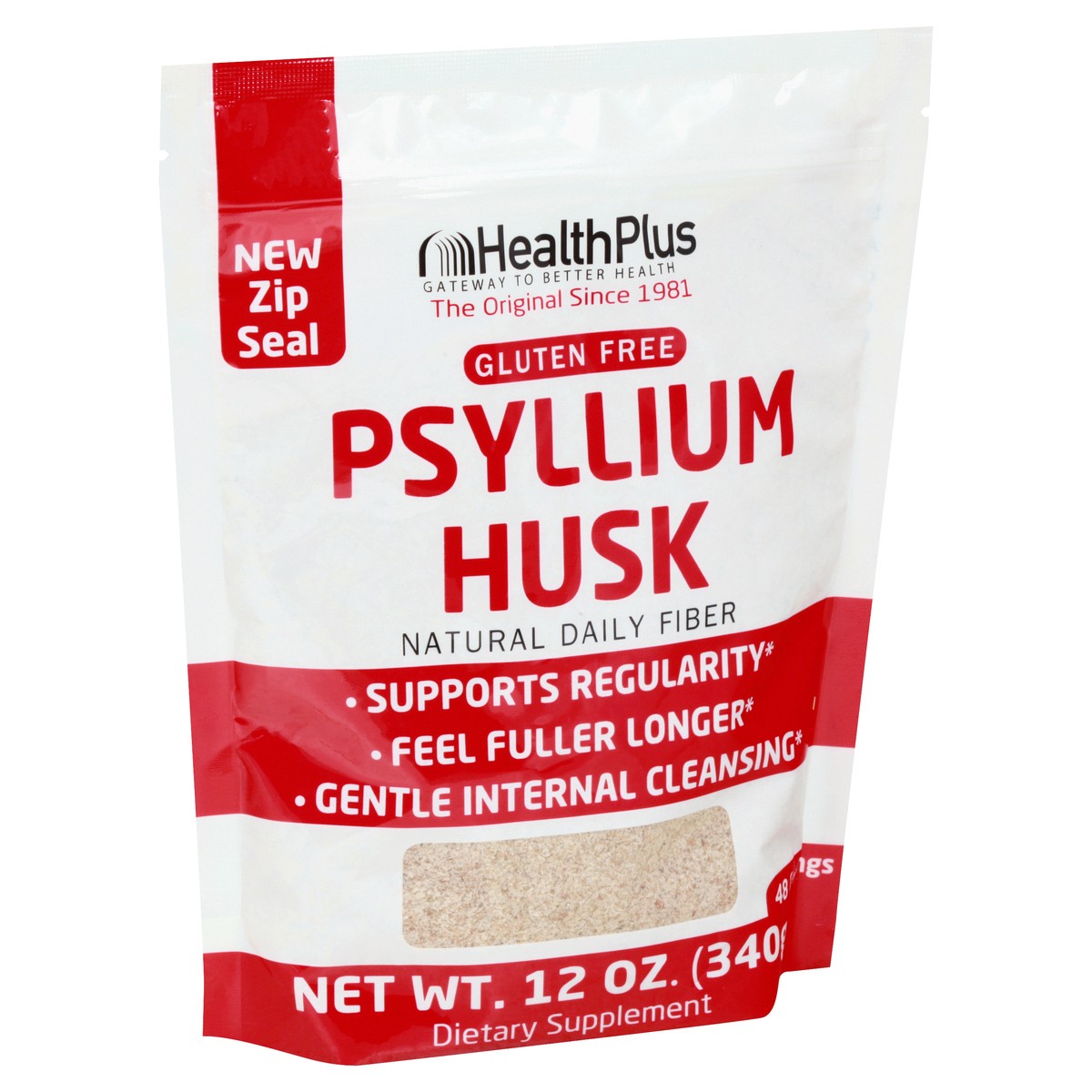 slide 9 of 9, Health Plus Gluten Free Psyllium Husk 12 oz, 12 oz