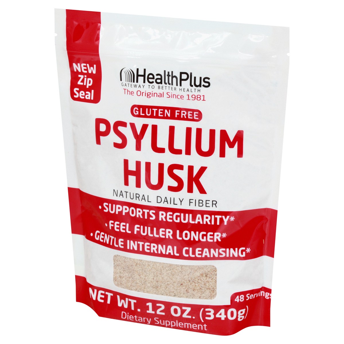 slide 5 of 9, Health Plus Gluten Free Psyllium Husk 12 oz, 12 oz