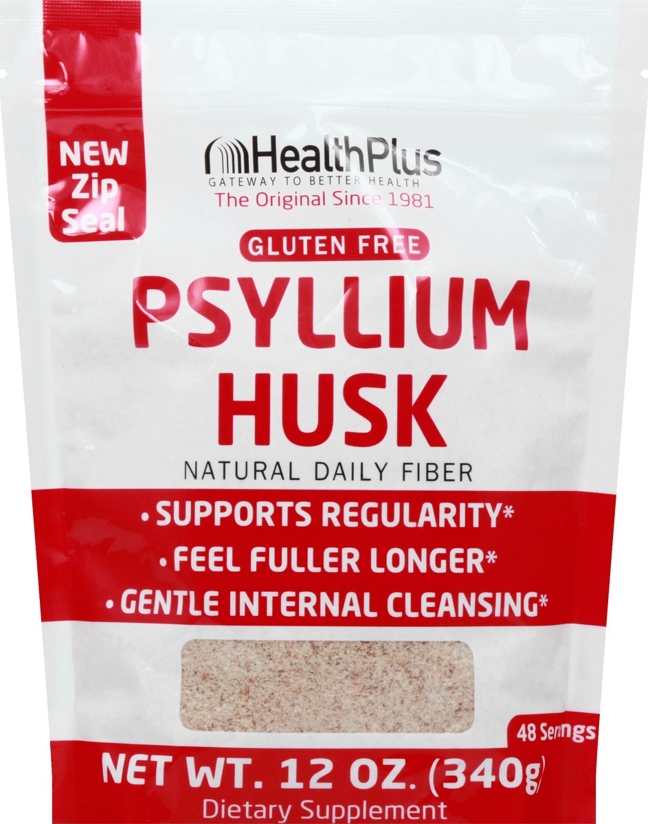 slide 3 of 9, Health Plus Gluten Free Psyllium Husk 12 oz, 12 oz