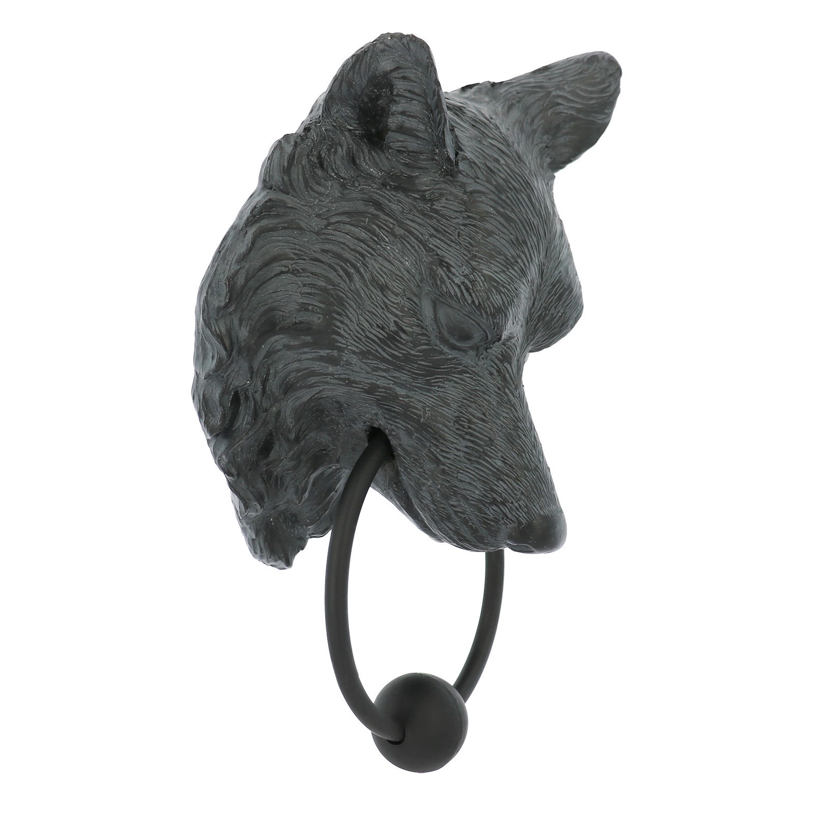 slide 2 of 3, 11.25" Black Wolf Door Knocker Wall Accent By Ashland, 11 in x 8 in