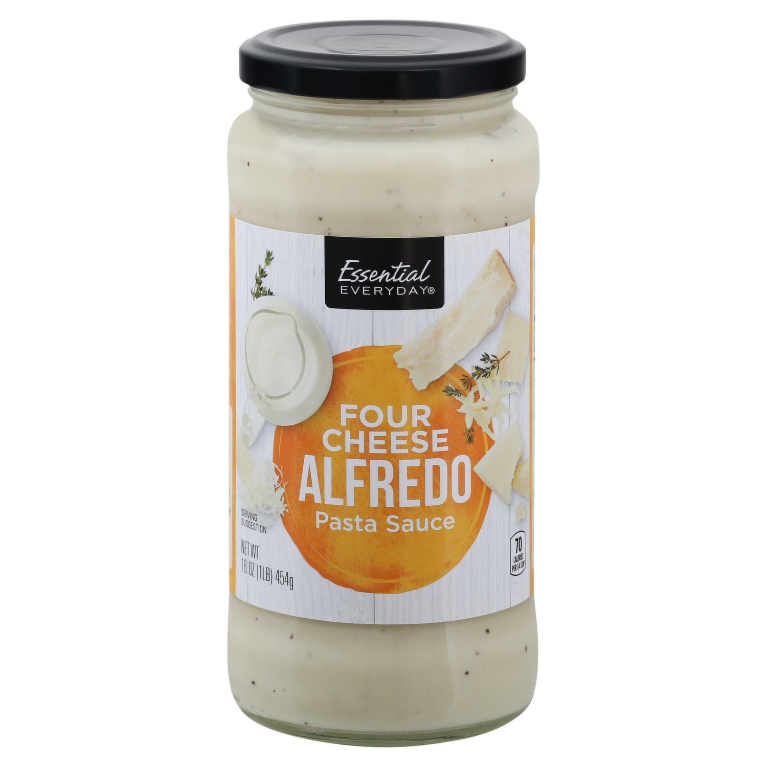 slide 1 of 1, Essential Everyday Four Cheese Alfredo Sauce, 16 oz