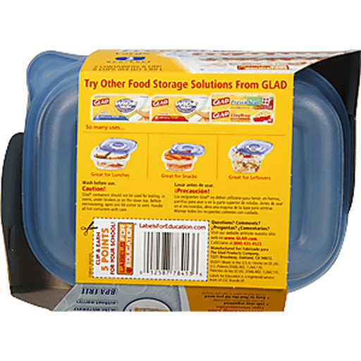 slide 9 of 9, Glad Designer Series Medium Rectangle Food Storage Containers, 24 oz