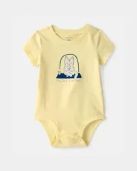 Carter's Baby 'My Aunt Is So Chill' Cat Graphic Bodysuit - Yellow 3M