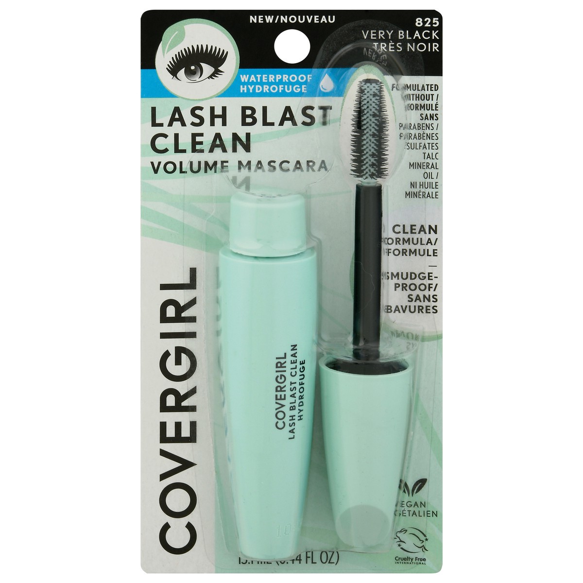 slide 4 of 10, Covergirl Lash Blast Clean Waterproof Mascara, Very Black, 18 fl oz