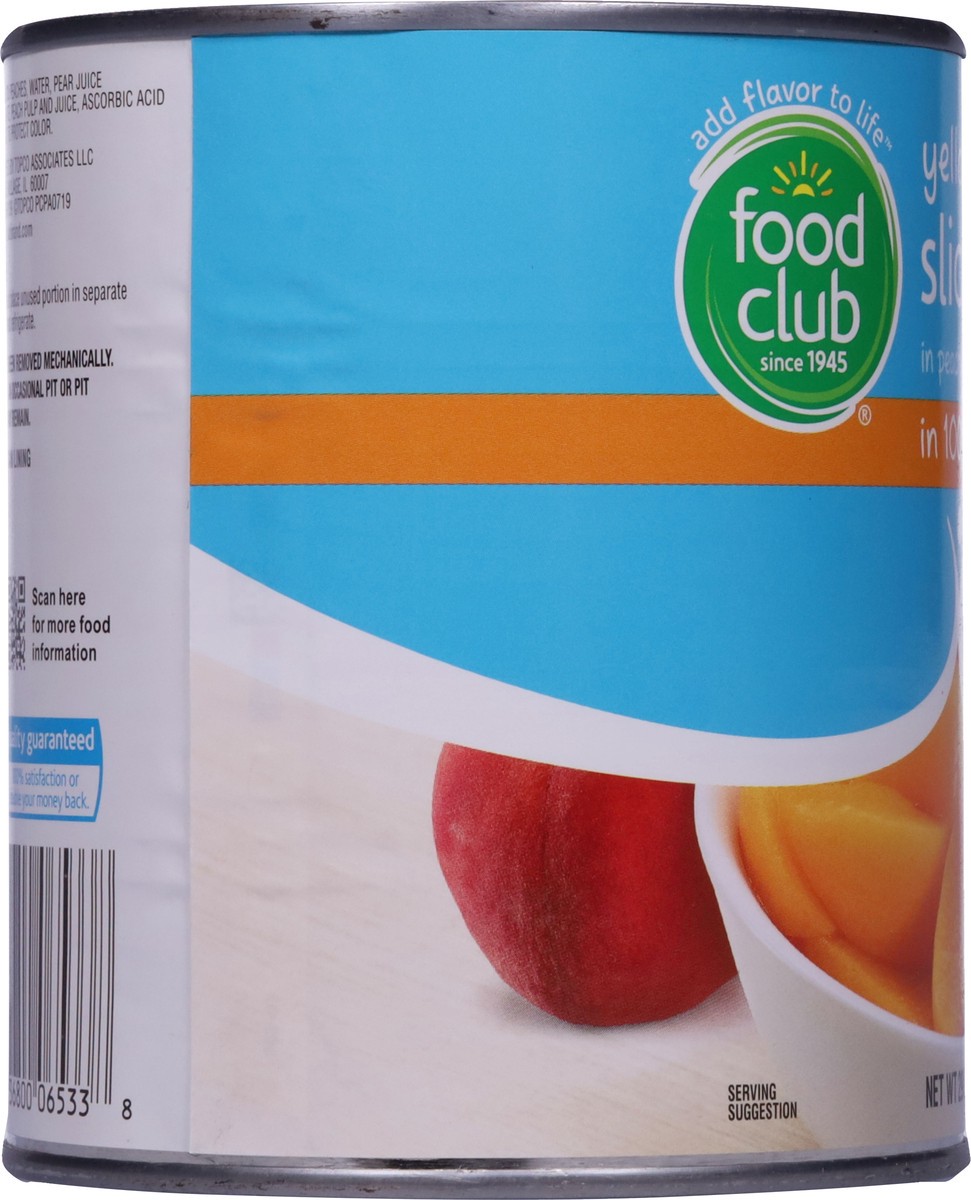 slide 7 of 9, Food Club Essential Choice Yellow Cling Sliced Peaches in 100% Juice 29 oz, 29 oz