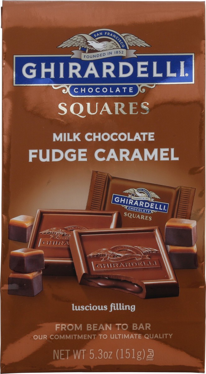 slide 1 of 9, Ghirardelli Fudge Caramel Milk Chocolate Squares 5.3 oz, 5.3 oz