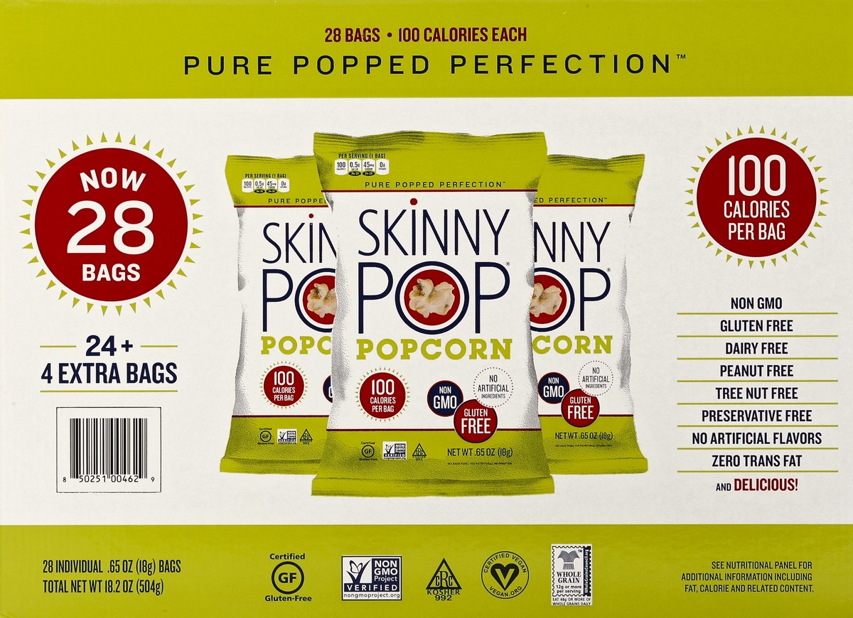 slide 1 of 2, SkinnyPop Popcorn 28 ea, 18.2 oz