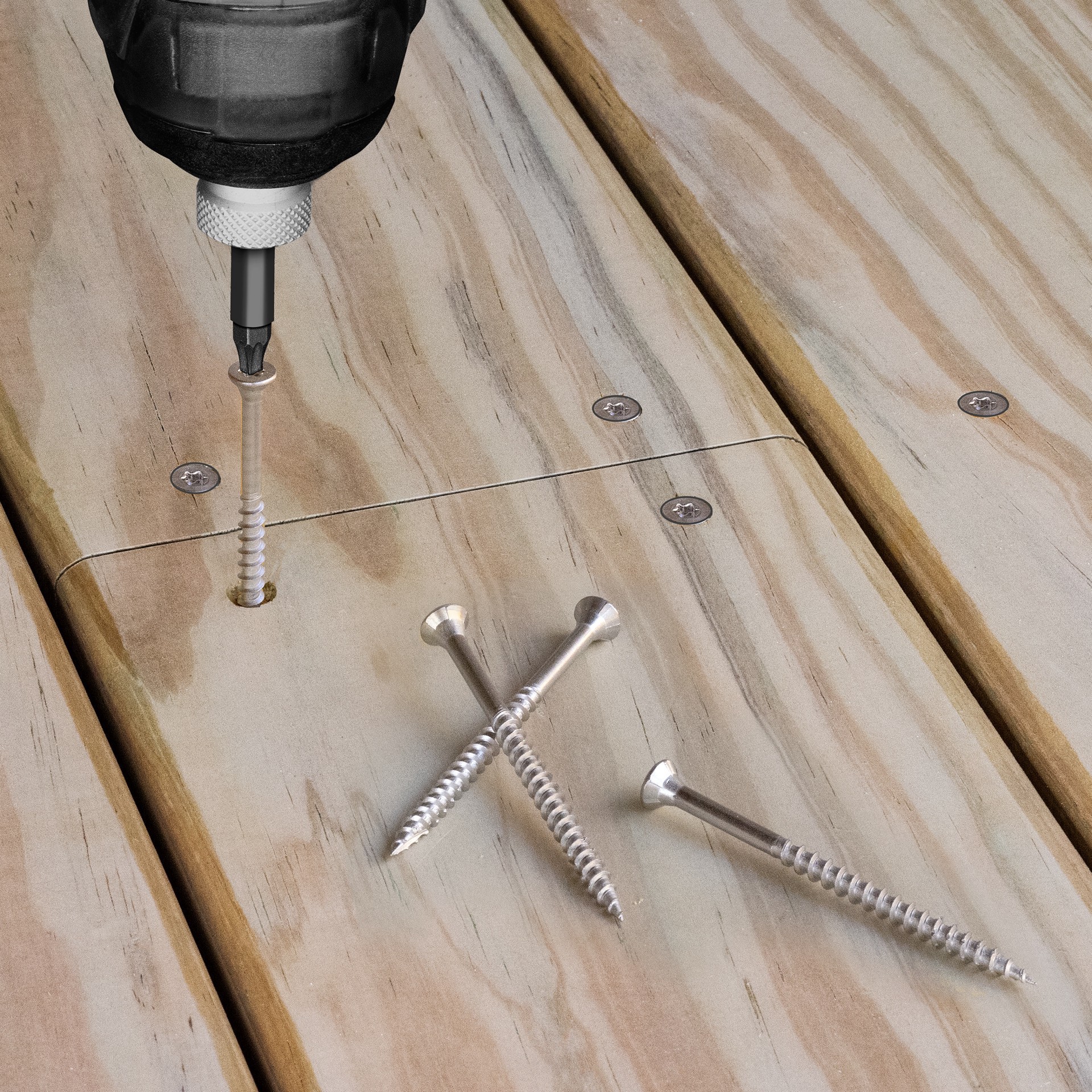 slide 5 of 6, Deck Plus #10 x 2-1/2-in Wood To Wood Deck Screws (73-Per Box), 1 ct