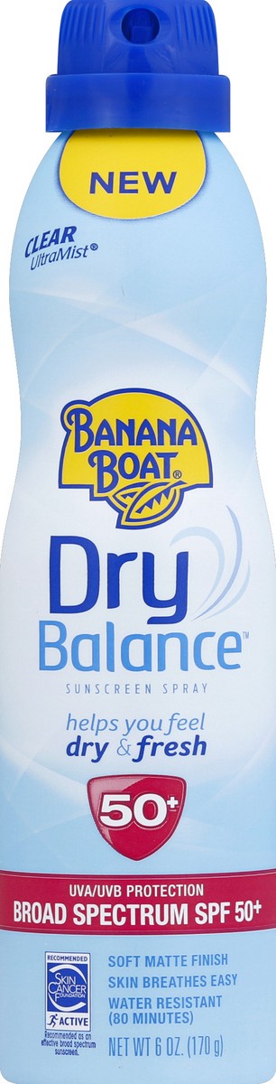 slide 2 of 2, Banana Boat Dry Balance Clear UltraMist Sunscreen SPF 50+ 6 Ounces, 1 ct