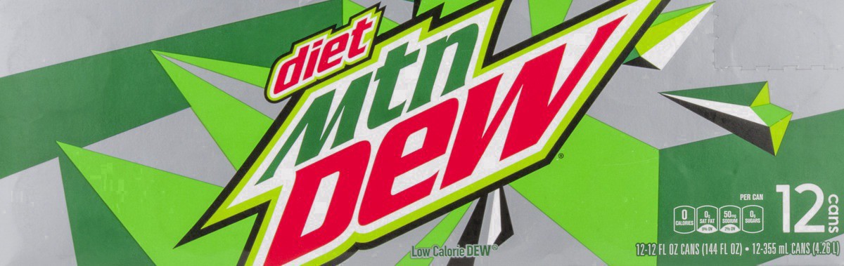 slide 26 of 26, Diet Mountain Dew Zero Sugar Soda Cans, 12 ct; 12 oz