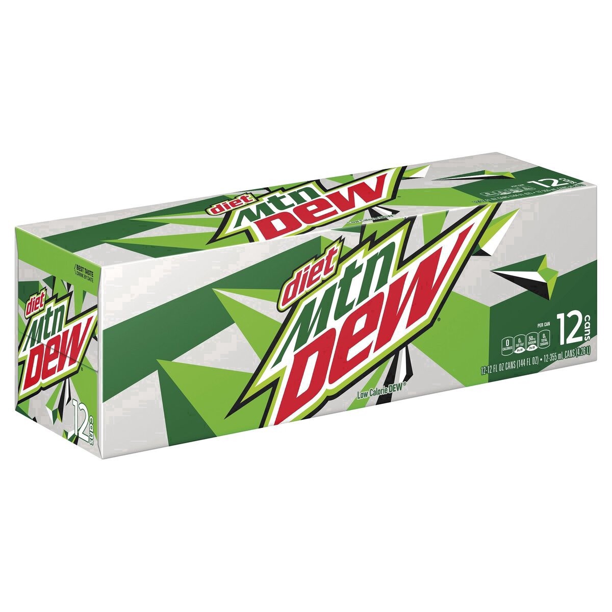 slide 6 of 26, Diet Mountain Dew Zero Sugar Soda Cans, 12 ct; 12 oz