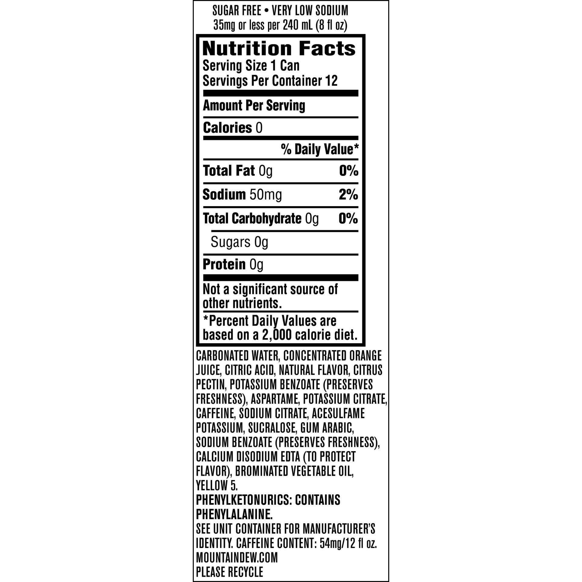 slide 22 of 26, Diet Mountain Dew Zero Sugar Soda Cans, 12 ct; 12 oz