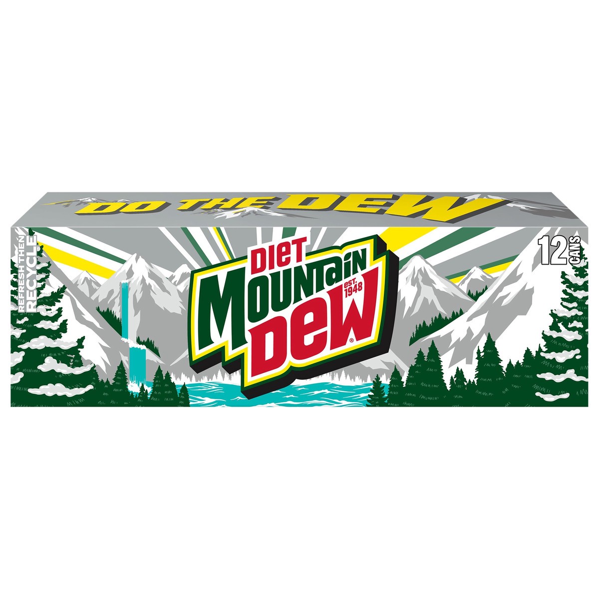 slide 1 of 26, Diet Mountain Dew Zero Sugar Soda Cans, 12 ct; 12 oz