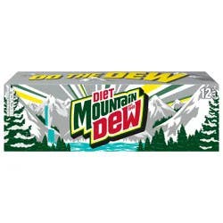 Diet Mountain Dew Zero Sugar Soda Cans